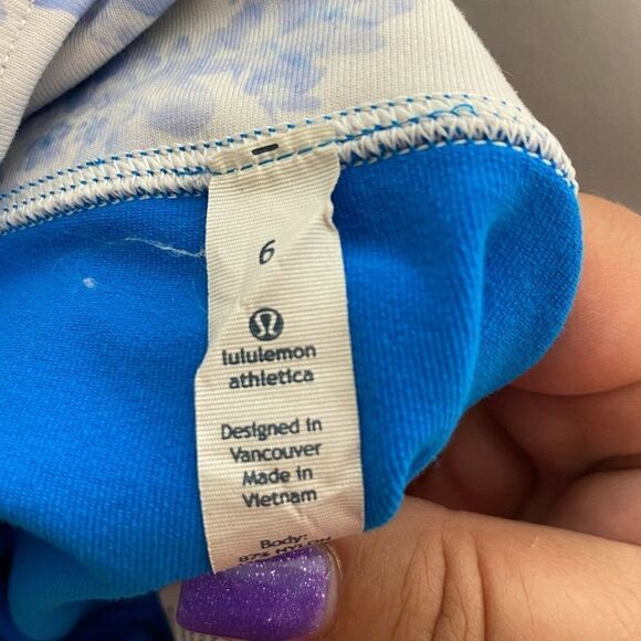 Lululemon Gather and Crow Slit Crop Pants Blue - Picture 7 of 10